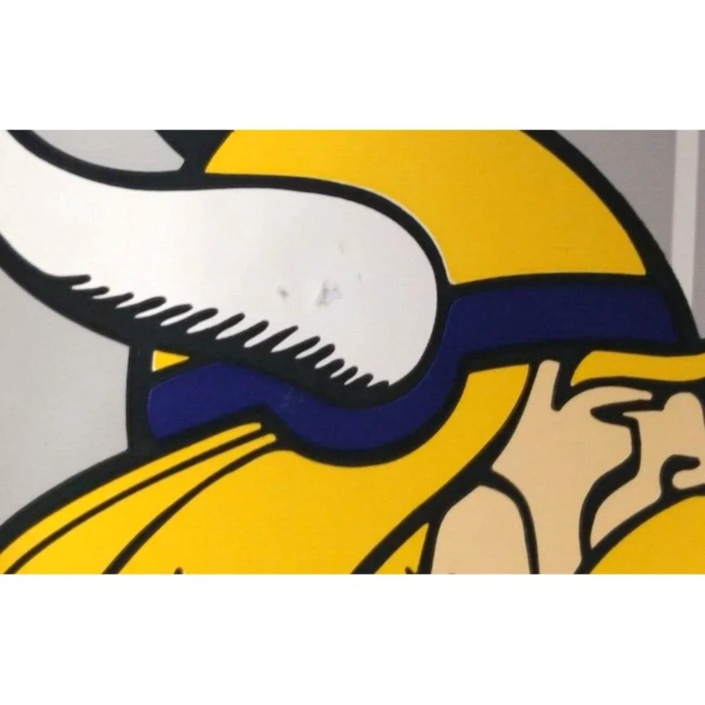 Minnesota Vikings NFL Wallpaper Border And Ceramic Light Switch Plate Cover Lot